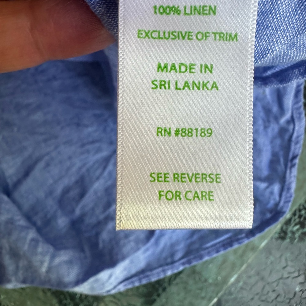 Lilly Pulitzer‎ Blue Ruffled Sleeveless Blouse L - Picture 6 of 8